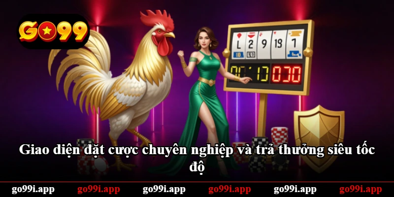 Giao diện đặt cược chuyên nghiệp và trả thưởng siêu tốc độ