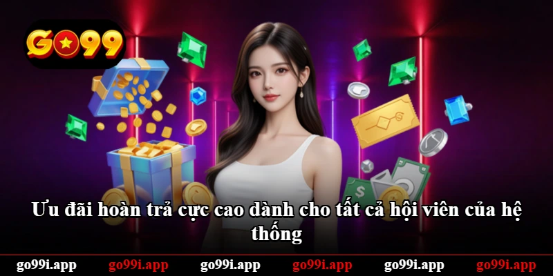 Ưu đãi hoàn trả cực cao dành cho tất cả hội viên của hệ thống